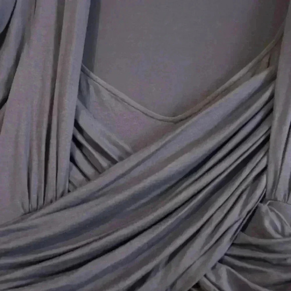 BCBG Cobalt Blue Ruched  Front Dress Size Large - Picture 8 of 10